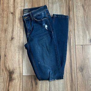 Harper Dark Blue Distressed Skinny Jeans